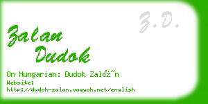 zalan dudok business card